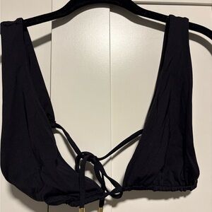 Monday Swimwear Black Tie-Back Bikini Top